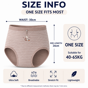 Culottes rayées à imprimé <span class=keywords><strong>ours</strong></span> pour femmes, taille mi-haute, douces, respirantes, très extensibles, avec entrejambe antibactérien 10A, vente en gros, direct usine, OEM - Product Image 4