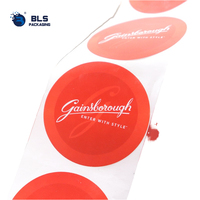 Rouleau d'étiquettes d'emballage rondes personnalisées en gros, autocollants de logo en vinyle imperméables pour l'image de marque, décalcomanies adhésives circulaires à prix d'usine