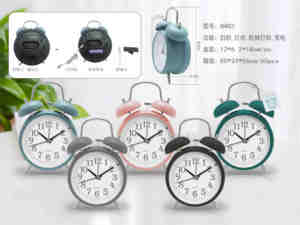 Niedliche Retro Vintage Analoge Tischuhr mit Lautem Glockenalarm für Kinderzimmer, Geräuschlos, Nachtlicht, Mechanische Zeiger - Product Image 3