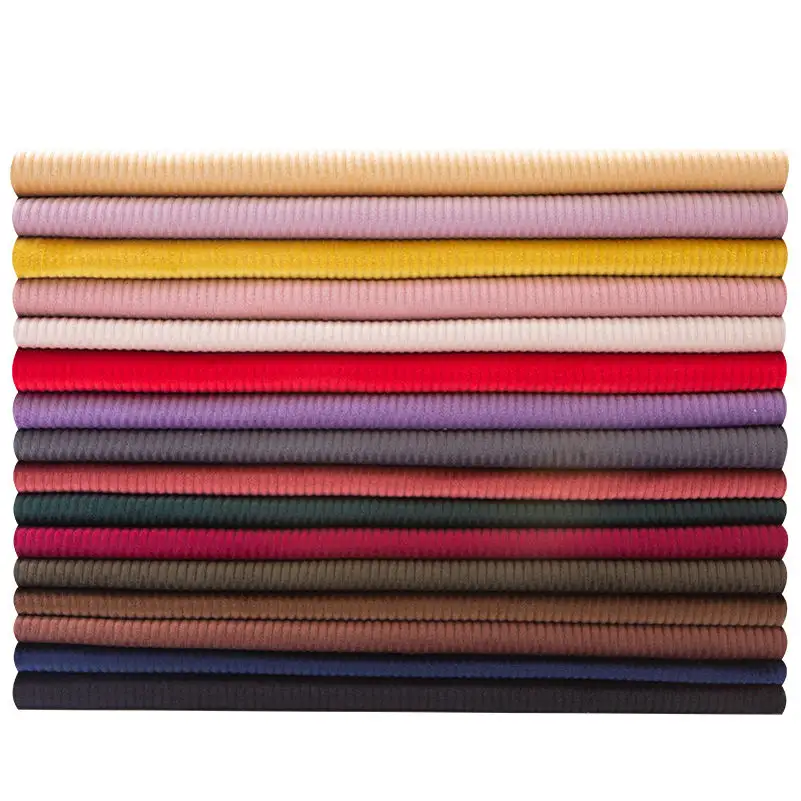 In Voorraad 100% Polyester 6 Wale Corduroy Stof Groothandel Voor Kleding