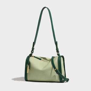 2025 nuevo bolso a juego de color beige claro verde oscuro correa de hombro ajustable bolso de hombro de cuero versátil diario - Product Image 1