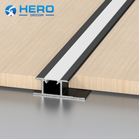 Profilé mural en aluminium LED de type H pour placage bois, idéal pour les constructeurs, pour la décoration et les bandes lumineuses fines, garniture de bord de carrelage