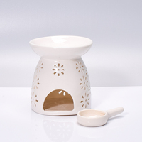 Brûleur à huile essentielle en céramique Aroma Wax Melt Burner Essential Oil Aromatherapy Diffuser Candle Tealight Holder for Home Christmas