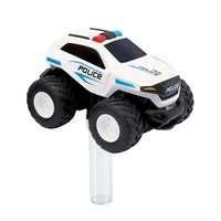 Mini Voiture de Police Jouet Bonbon Dessin Animé Enfants Sucette Bonbon Dure en Plastique Bâtonnet à Bulles Bonbon Promotionnel Unisexe avec Boîte de Présentation