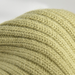 Individuelles Logo Damen Winter Wollmütze <span class=keywords><strong>mit</strong></span> Breitem Bund und <span class=keywords><strong>Echtem</strong></span> Fell-<span class=keywords><strong>Bommel</strong></span> Unisex Warme Gestreifte Bommelmütze Mädchen Freizeitmütze - Product Image 2