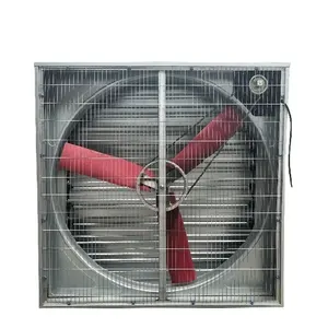 Good Quality Industrial Box Type Red Plastic Blade Ventilation Hammer Exhaust Fan small shutter For Poultry Farm