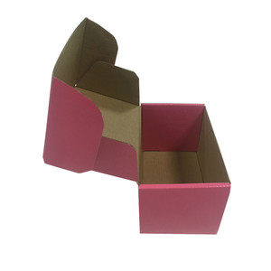 Venta al <span class=keywords><strong>por</strong></span> mayor Rosa corrugado impreso personalizado paquete caja de correo transporte caja de cartón - Product Image 6