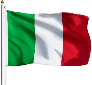 3*5 Kaki Layar Sutra Bendera Nasional Italia Cetak Bendera Negara Italia Merah Hitam Hijau