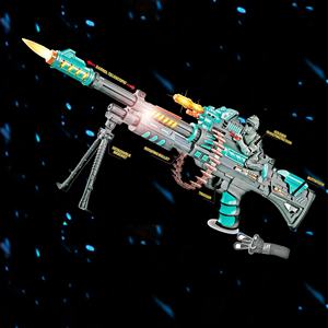 Pistolet <span class=keywords><strong>jouet</strong></span> électrique de 61cm, pistolet à lumière vibrante, <span class=keywords><strong>jouet</strong></span> à balle rotative à 360 degrés avec son; Baril rétractable Soldat <span class=keywords><strong>Action</strong></span> Moving - Product Image 5