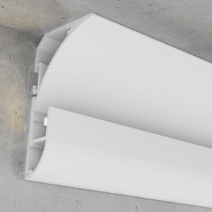 Profilé en aluminium laqué blanc, 2 mètres, idéal pour les finitions décoratives et les structures légères en intérieur et en extérieur. - Product Image 1