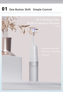 Hydropulseur et brosse à dents électrique 2-en-1 pour des dents propres et saines - Product Image 2