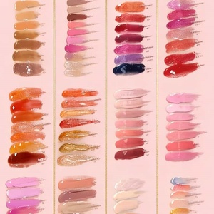 Gloss à lèvres brillant personnalisé avec logo, cosmétiques, maquillage, fleurs, bio, nude, végétalien, fournisseur, transparent, brillant, pailleté, marque privée - Product Image 4