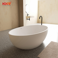 Baignoire autoportante de luxe KKR en surface solide, taille personnalisable, réparable, certifiée CUPC, pour adultes