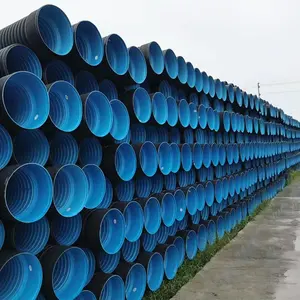 Steel Reinforced Drain Perforated Corrugated Drainage Orange Double Wall SN4 Cheap Sewer Corrugated Pipe High Quality Hdpe Pipe