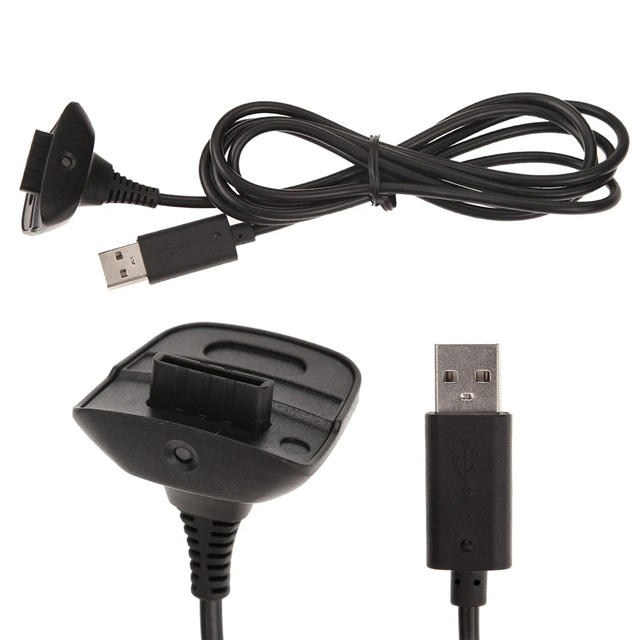 Microsoft Xbox 360 Wireless Controller 1.5M USB Charge Cable with PVC Insulation Adapter