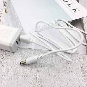 Copper 1m 5.5x2.1 <b>Dc</b> <b>Power</b> <b>Cable</b> Usb A Male Charging Devices White Pvc - Product Image 4