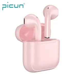 Picun Musicpods moda kız pembe TWS kulakiçi kompakt Mini küçük Bluetooth kulaklık