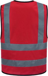 Gilet de sécurité haute visibilité personnalisable avec logo, maille respirante, protection certifiée ANSI, bandes réfléchissantes, plusieurs poches - Product Image 3