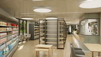 Conception d'intérieur personnalisée de luxe pour café et boulangerie |   Solution complète de comptoirs et présentoirs sur mesure pour magasins : Conception personnalisée tout-en-un