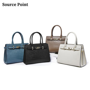 कस्टम लक्जरी चमड़े के बैग क्रोकोडाइल पैटर्न टोटे बैग के साथ टोटे बैग बैग असली चमड़े की बड़ी क्षमता वाली महिला हैंडबैग - Product Image 2