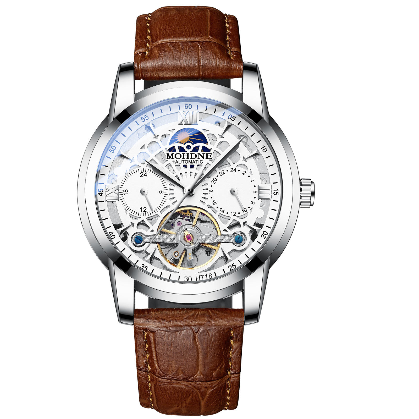 Cuero marrón - acero blanco - harina blanca