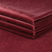 Tissu tricoté en velours uni élégant, résistant à l'usure, 95% polyester 5% élasthanne, 160 cm, 180 g/m², fabrication directe de l'usine Keqiao