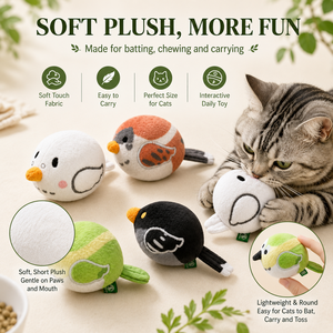 Jouet interactif en peluche en forme d'<span class=keywords><strong>oiseau</strong></span> pour chat, avec herbe à chat naturelle intégrée et jouet vocal en argentier pour chats restés à <span class=keywords><strong>l</strong></span>'intérieur - Product Image 5