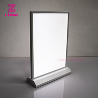 Caja de luz de pie para mesa con enchufe USB A4, marco de póster de menú Led ultrafino recargable, caja de luz publicitaria Led de doble cara
