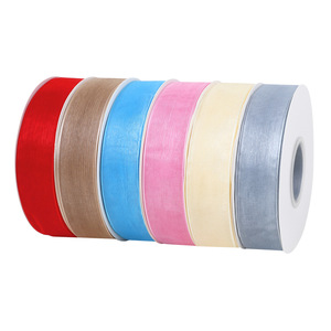 Nine-Colored Ribbon Chiffon Ribbon 2.5cm Spool Organza Wedding Gift Wrapping - Product Image 5
