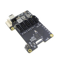 Carte d'extension de disque dur PCIe vers SATA pour Raspberry Pi 5 X1009, adaptateur de disque dur mécanique SATA3.0 à 5 voies