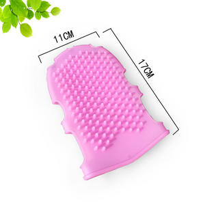 Luva De Massagem De Silicone Removedor De Celulite Aumentar A Circulação Sanguínea Escova Luvas Esfoliação - Product Image 3