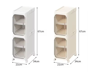 Siêu hẹp nhiều lớp lưu trữ Kệ PP nhựa gấp khe lưu trữ Tủ bền chống ẩm hộ gia đình khoảng cách hoàn thiện - Product Image 4