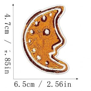 แผ่นปะติดผ้าสักหลาดปักลายรูปต้นคริสต์มาส สีน้ำตาล รูปดาวและหัวใจ รูปคนขนมปังขิง และไม้เท้าขนมหวาน สำหรับติดเสื้อผ้า กระเป๋า หมวก - Product Image 4