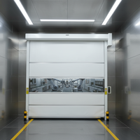 Porte à enroulement rapide en acier inoxydable et PVC, coupe-vent moderne pour atelier, avec écran en tissu haute densité, finition de qualité