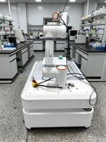 Châssis mobile AGV à navigation laser équipé d'un bras robotique collaboratif à six axes FR5, moteur PLC, charge utile de 5 kg, manipulateur mobile