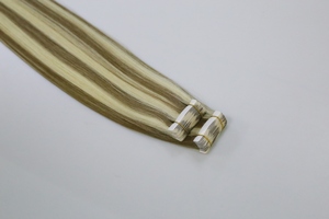 China Vendedor Qingdao Factory 100% Virgen Cutícula Cabello ruso Cinta invisible en extensiones <span class=keywords><strong>de</strong></span> cabello sin costuras - Product Image 5