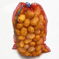 Sac en filet PE rouge personnalisé avec cordon de serrage pour l'emballage agricole des oignons et des pommes de terre, certifié SGS