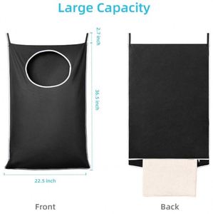 Panier à linge suspendu surdimensionné personnalisé, pliable en nylon, avec crochets pratiques, rangement gain de place pour vêtements sales, grande capacité - Product Image 3