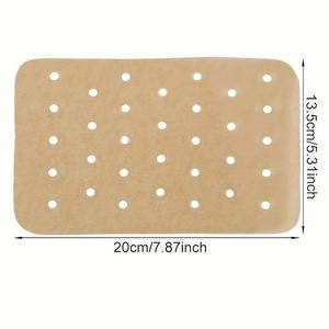 Rectangular Air Fryer Liners Silicone <b>Paper</b> 100 Pcs Disposable <b>Kitchen</b> Roll For Air Fryer Cooking - Product Image 5