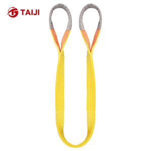 高強度3トンWLLポリエステル平らな目の織りの持ち上げと取り扱いウェビングスリング6:1比率 - Product Image 1