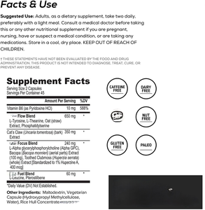 Suplemento de cápsulas nootrópicas L-teanina, Alpha GPC y Bacopa Monnieri para concentración de enfoque y mejora de la memoria - Product Image 2