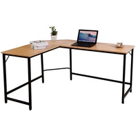 YUKAI D'ordinateur En Forme de L Bureau Coin PC Ordinateur Portable Table Bureau D'étude Poste Cerise TD-1922