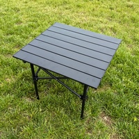 Table basse d'extérieur pliable légère au design moderne, stable, avec sac de rangement, en acier inoxydable, installation facile pour pique-nique et camping
