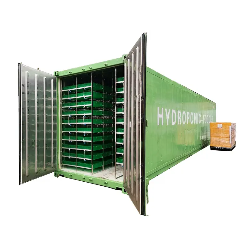 Pengiriman Kontainer Pertanian Microgreen Pakan Ternak Tanaman Kotak untuk Hidroponik