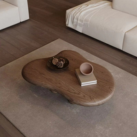 Nouvelle table basse irrégulière de style européen contemporain pour salon, en MDF marron, créative, écologique et durable