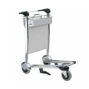 Freins à main à trois roues Chariots d'aéroport à bagages en acier à provisions Chariots à bagages d'aéroport - Product Image 3