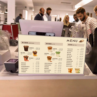 Tableaux de menu numériques à affichage HD pour tables Écran de menu numérique de 21.5 pouces Télécommande intelligente de restaurant