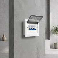 Boîtier de distribution encastré JINHAI AP-4 150A 380V de haute qualité, protection IP30, couvercle transparent rabattable, boîte MCB 4 unités, usage domestique intérieur