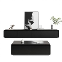 Meuble TV ergonomique résistant aux intempéries, style européen moderne, en bois massif et marbre, pour salon, salle à manger, hôtel