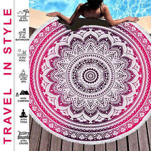 <span class=keywords><strong>Toalla</strong></span> de <span class=keywords><strong>Playa</strong></span> Redonda con Estampado de <span class=keywords><strong>Calavera</strong></span> y Flecos, Antiarena, de Microfibra, para Baño, Piscina, Secado Rápido, Desechable - Product Image 3